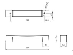 Úchytka 306 černá 